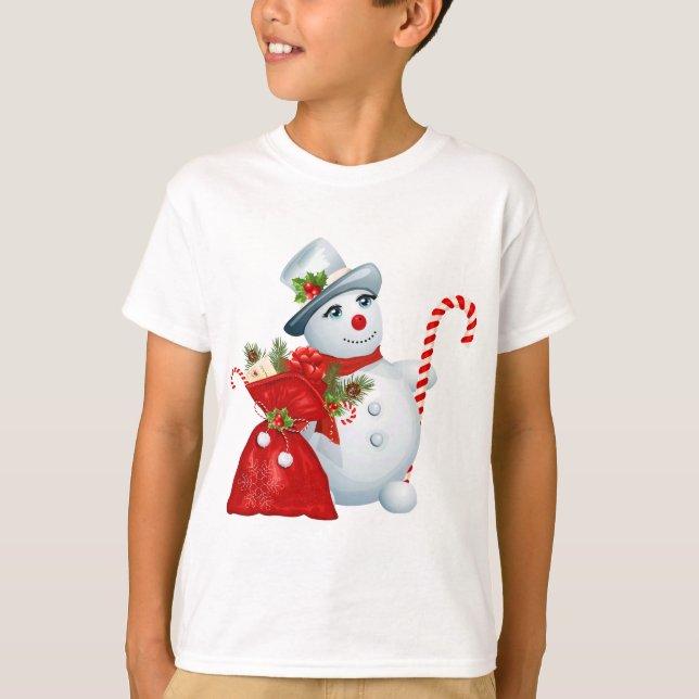 Camiseta Navidades inteligentes Snowman (Anverso)