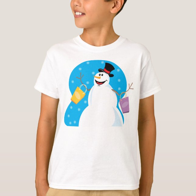 Camiseta Navidades inteligentes Snowman (Anverso)