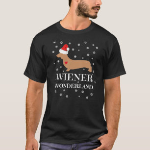 Camiseta Navidades inteligentes Wiener Wonderland Dachshund