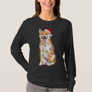 Camiseta Navidades Inu de Shiba iluminan el amante del perr