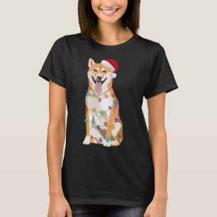 Camiseta Navidades Inu de Shiba iluminan el amante del perr