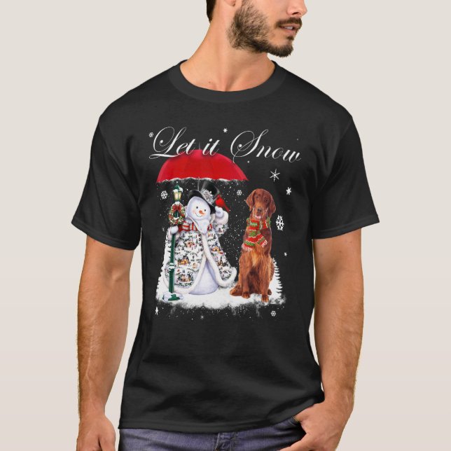 Camiseta Navidades irlandeses de la intemperie de Santa Dog (Anverso)
