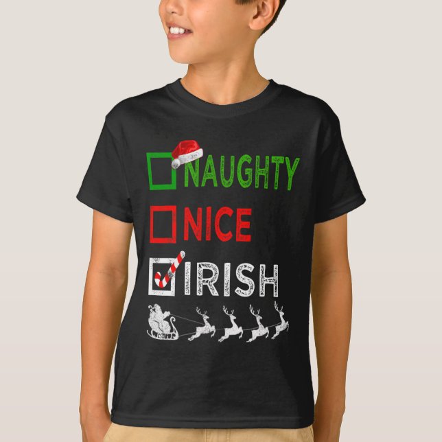 Camiseta Navidades irlandeses traviesos Pajamas Funny Santa (Anverso)