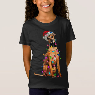 Camiseta Navidades italianos de árboles de perro de Greyhou