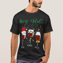 Camiseta Navidades italianos del Buon Natale Festive Wine G