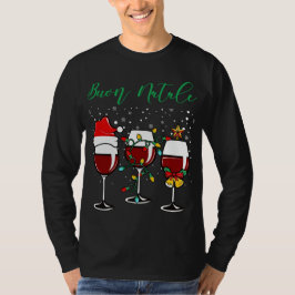 Camiseta Navidades italianos del Buon Natale Festive Wine G