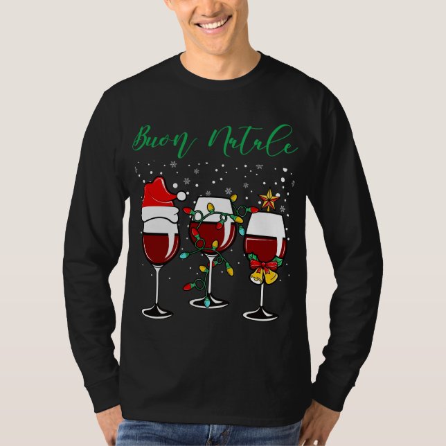 Camiseta Navidades italianos del Buon Natale Festive Wine G (Anverso)