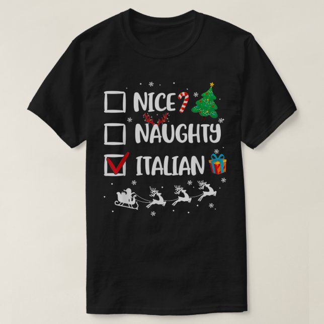 Camiseta Navidades italianos divertidos y bonitos Santa Hat (Diseño del anverso)