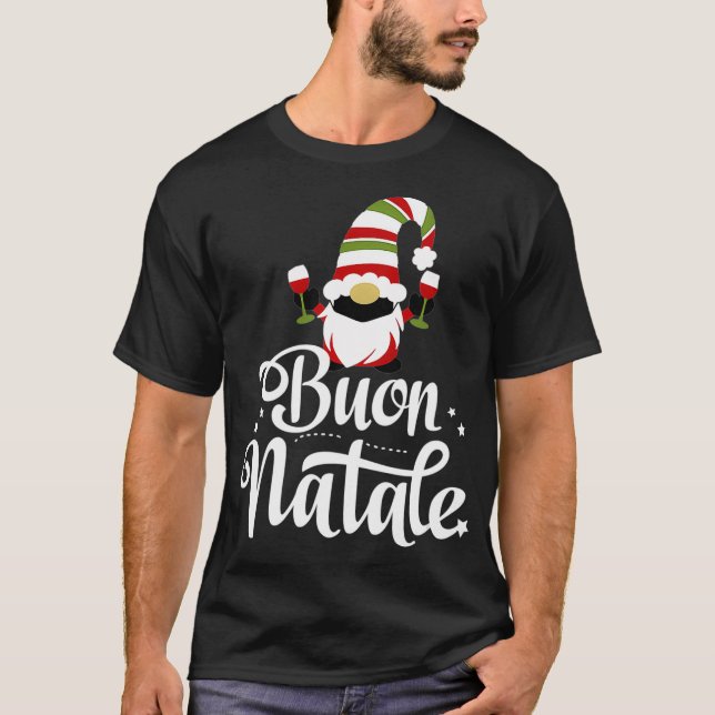 Camiseta Navidades italianos Gnome Buon Natale Italia (Anverso)