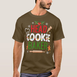 Camiseta Navidades Jefe Cookie Baker Holiday Pastry Chef Ba