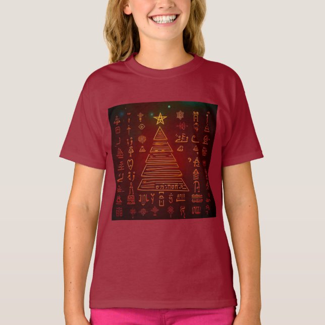 Camiseta Navidades Jeroglíficos Egipcios 1 (Anverso)