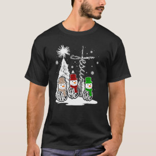 Camiseta Navidades Jesús Faith Esperanza Amar a Snowman Chr