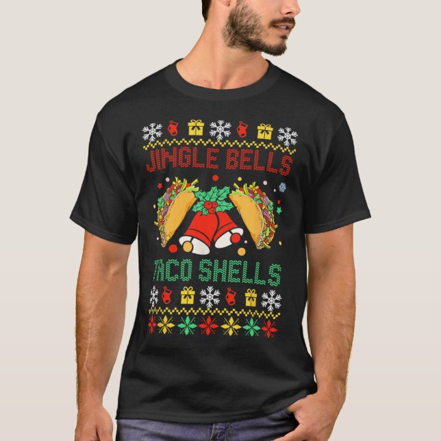 Camiseta Navidades jingle Bells Taco bombardea graciosa uni (Anverso)