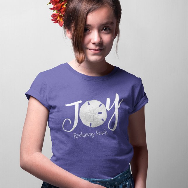 Camiseta Navidades joy Personalizado Sand Dollar (Christmas Joy Sand dollar custom girls T Shirt. )