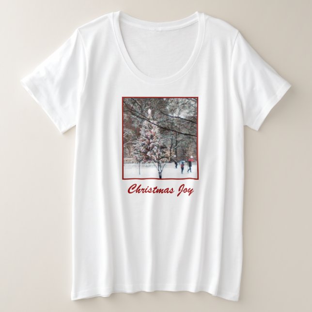 Camiseta 'Navidades Joy' Plus Size (Anverso del diseño)