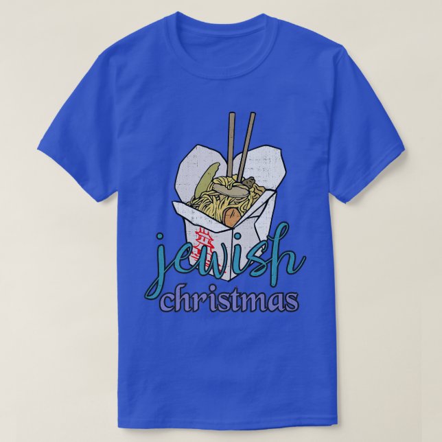 Camiseta Navidades judíos Comida China Hanukkah (Diseño del anverso)