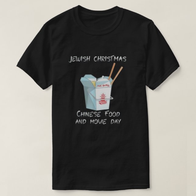 Camiseta Navidades judíos de fusión festiva comida china (Diseño del anverso)