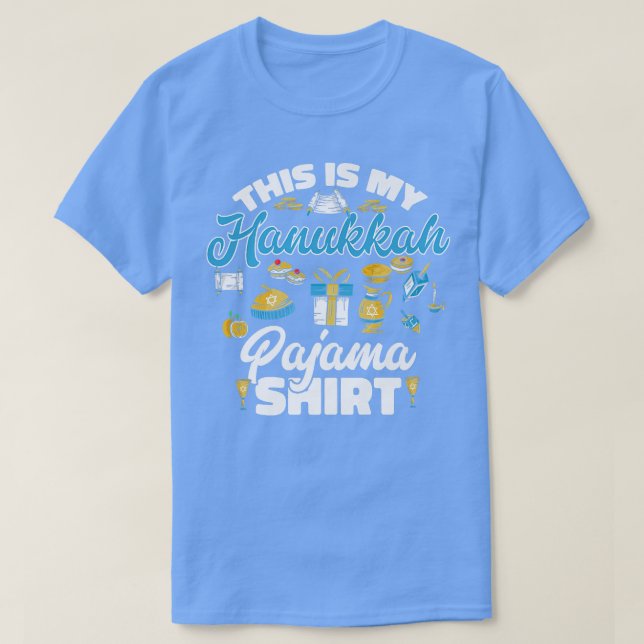 Camiseta Navidades judíos Menorah Este es Mi Hanukkah Pajam (Diseño del anverso)