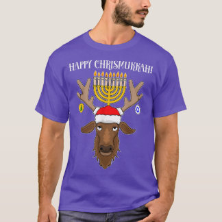 Camiseta Navidades judíos renos Feliz Chrismukkah T-Shir
