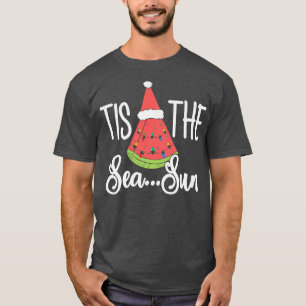 Camiseta Navidades Julio Santa Ho Beach Divertido reloj de