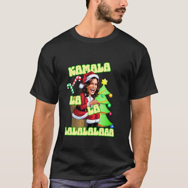 Camiseta Navidades Kamala Harris Santa Kamala La Funny C (Anverso)