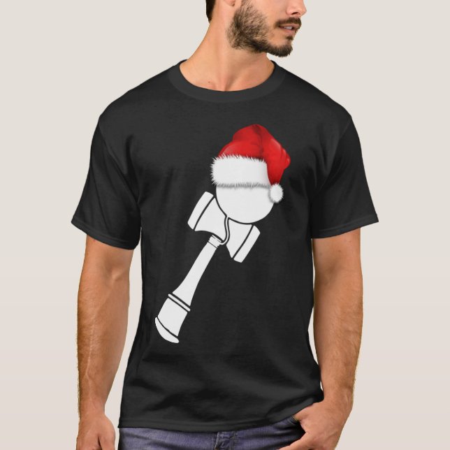 Camiseta Navidades Kendama Con Blanco Santa Hat (Anverso)