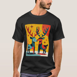 Camiseta Navidades kitsch modernos de mediados del siglo