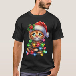 Camiseta Navidades Kitten Watercolor
