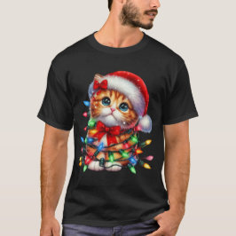 Camiseta Navidades Kitten Watercolor