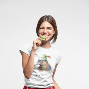 Camiseta Navidades Kiwi Bird, personalizable
