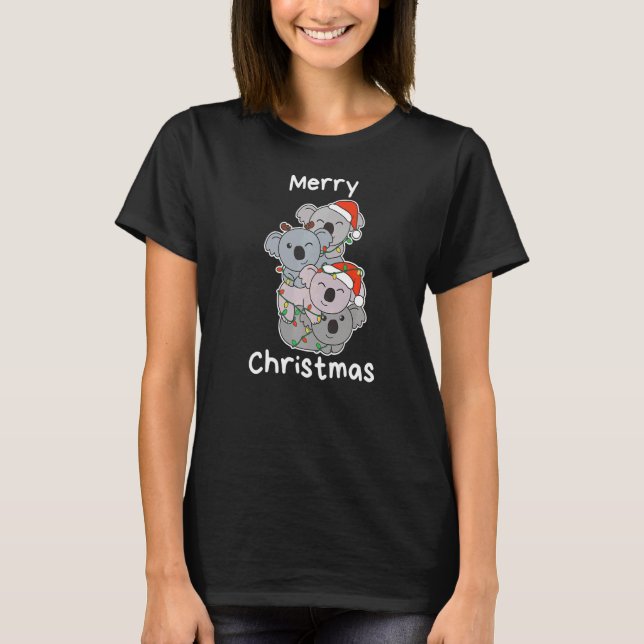 Camiseta Navidades Koala Árboles de Navidad animales adorna (Anverso)