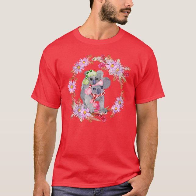 Camiseta Navidades Koala Botanicals (Anverso)