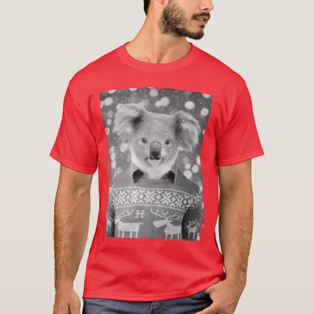 Camiseta Navidades koala retro (Anverso)