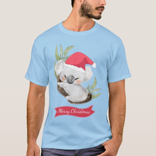 Camiseta Navidades Koala Watercolor (Anverso)