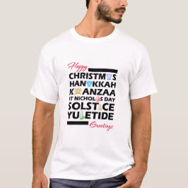 Camiseta Navidades Kwanzaa Hanukkah Solstice Yuletide