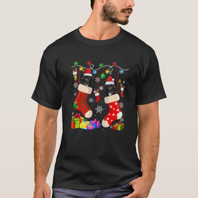 Camiseta Navidades Labrador divertidos se burlan de la prem (Anverso)