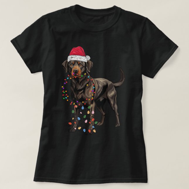Camiseta navidades labrador perro enorme (Diseño del anverso)