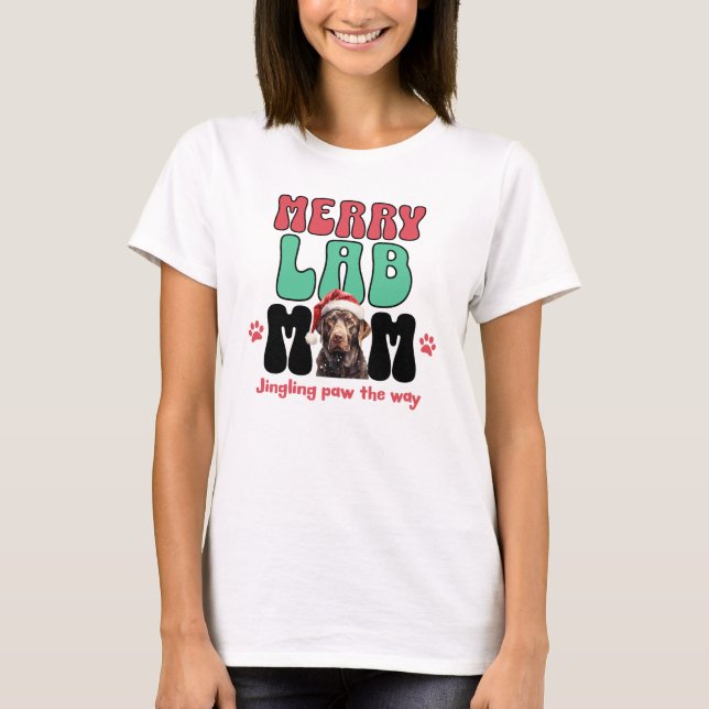 Camiseta Navidades Labrador Perro Mamá (Anverso)