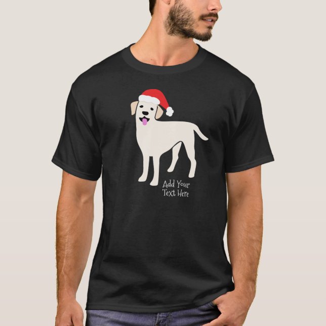 Camiseta Navidades Labrador Recuperador Personalizado Texto (Anverso)