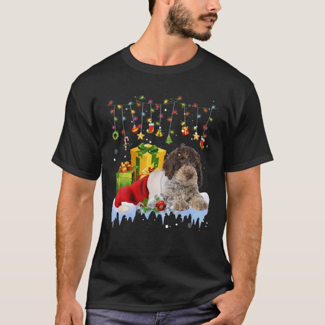 Camiseta Navidades Lagotto Romagnolo Santa Hat iluminan Nav (Anverso)