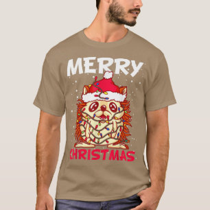 Camiseta Navidades Lámparas de Nieve Disfraz de Hedgehog Sa