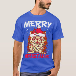 Camiseta Navidades Lámparas de Nieve Disfraz de Hedgehog Sa