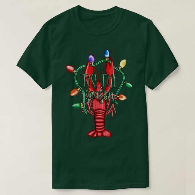 Camiseta Navidades langostinos iluminan la estación de Navi (Diseño del anverso)