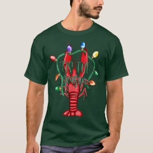 Camiseta Navidades langostinos iluminan la estación de Navi