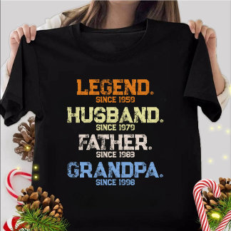 Camiseta Navidades Legend Husband Daddy GRANDPA Personaliza