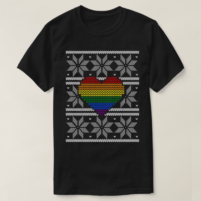 Camiseta NAVIDADES LGBT Corren el orgullo arcoiris Fea Navi (Diseño del anverso)