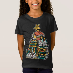 Camiseta Navidades Libro Lover Xmas Árbol Leyendo Nerd