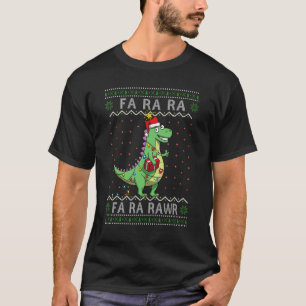 Camiseta Navidades ligeros de dinosaurios Fa Ra Rawr UGLY R