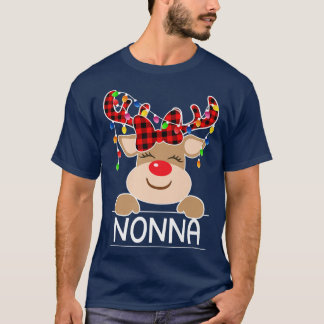 Camiseta Navidades ligeros de reno rojo sin Navidades