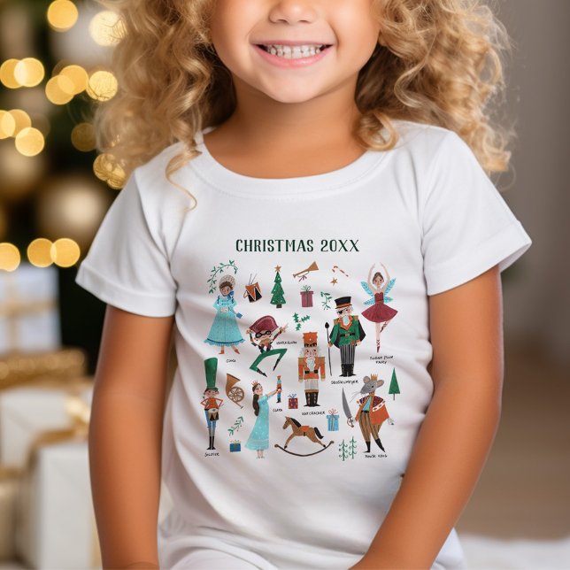 Camiseta Navidades lindos de los personajes del Ballet de P (Nutcracker Ballet characters cute Christmas T-Shirt)